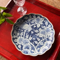 古伊万里 錦手窓絵唐草文五寸皿 5客セット | Kaikaroman ONLINE STORE
