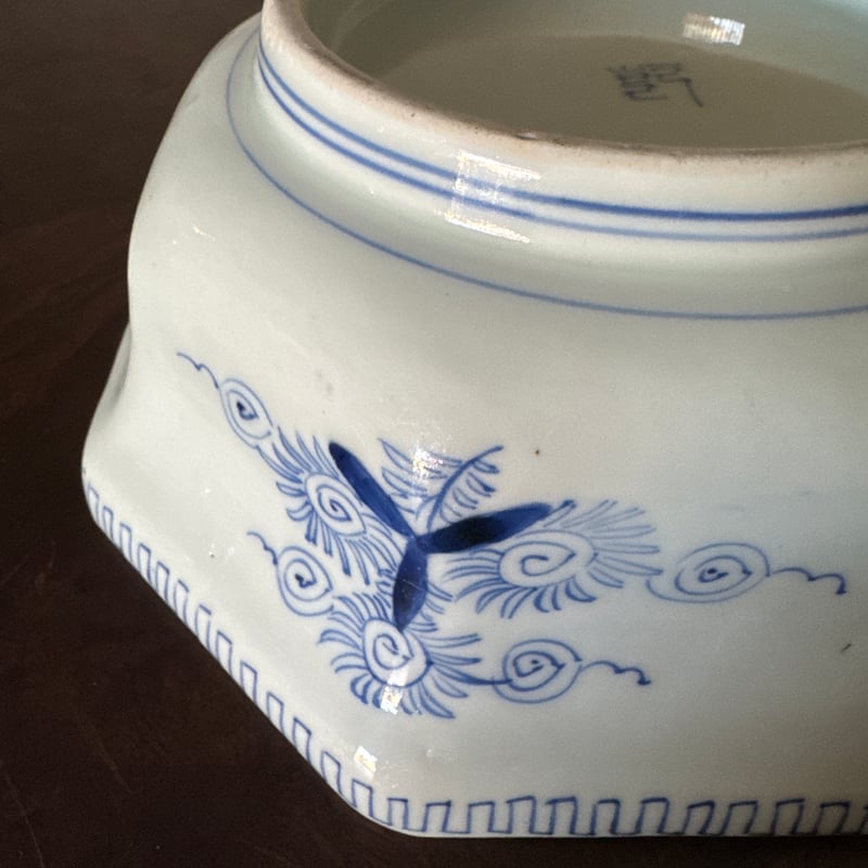 古伊万里 線描葉唐草文 八角形鉢 | Kaikaroman ONLINE STORE