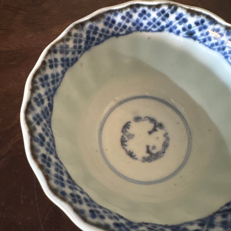 古伊万里 染付蛸唐草文 輪花向付 2客セット | Kaikaroman ONLINE STORE