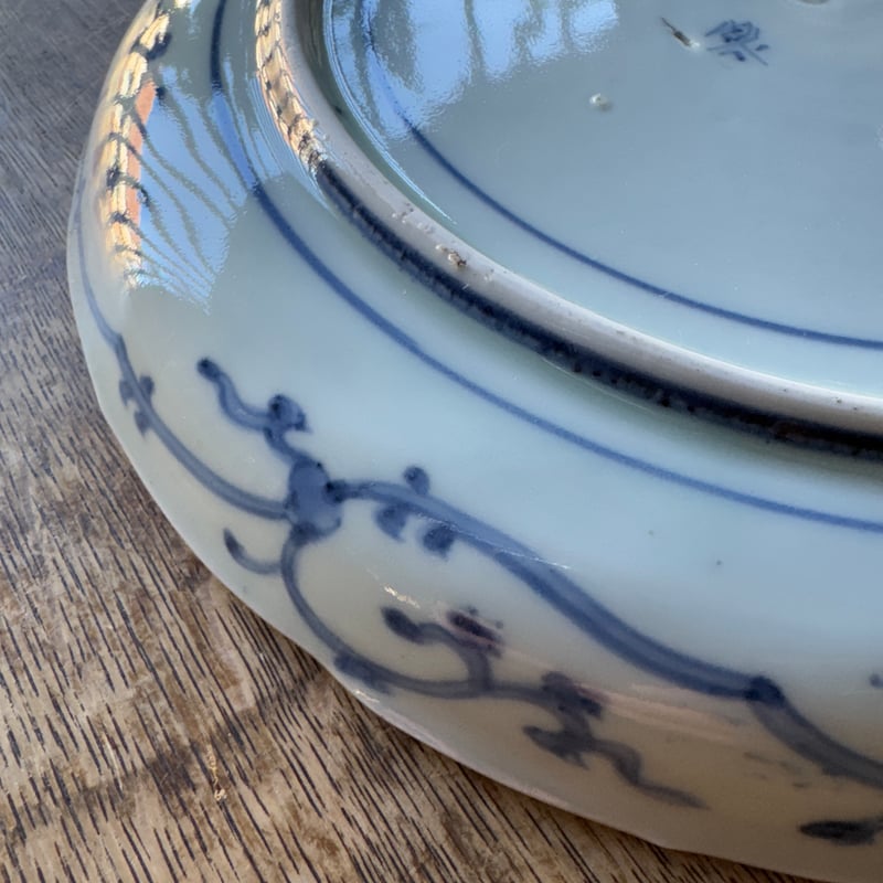 古伊万里 染付蛸唐草文 中皿 22.5㎝ 1枚 | Kaikaroman ONLINE STORE