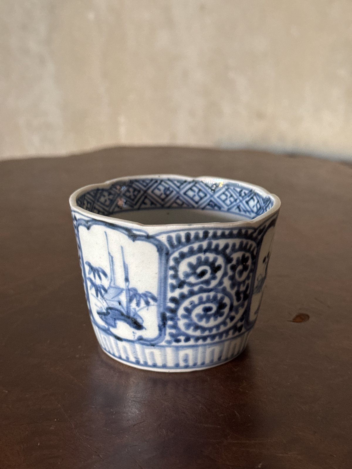 古伊万里 染付蛸唐草窓絵松竹梅文 そば猪口 1客 | Kaikaroman ONLINE STORE