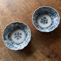 古伊万里　微塵唐草染付７寸２枚セット（太明成化年製） 古伊万里 染付微塵唐草文 輪花七寸皿 1枚 | Kaikaroman ONLINE STORE