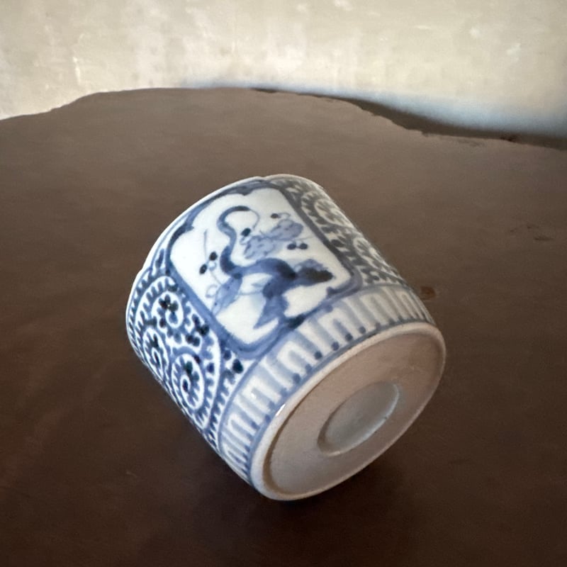 古伊万里 染付蛸唐草窓絵松竹梅文 そば猪口 1客 | Kaikaroman ONLINE STORE
