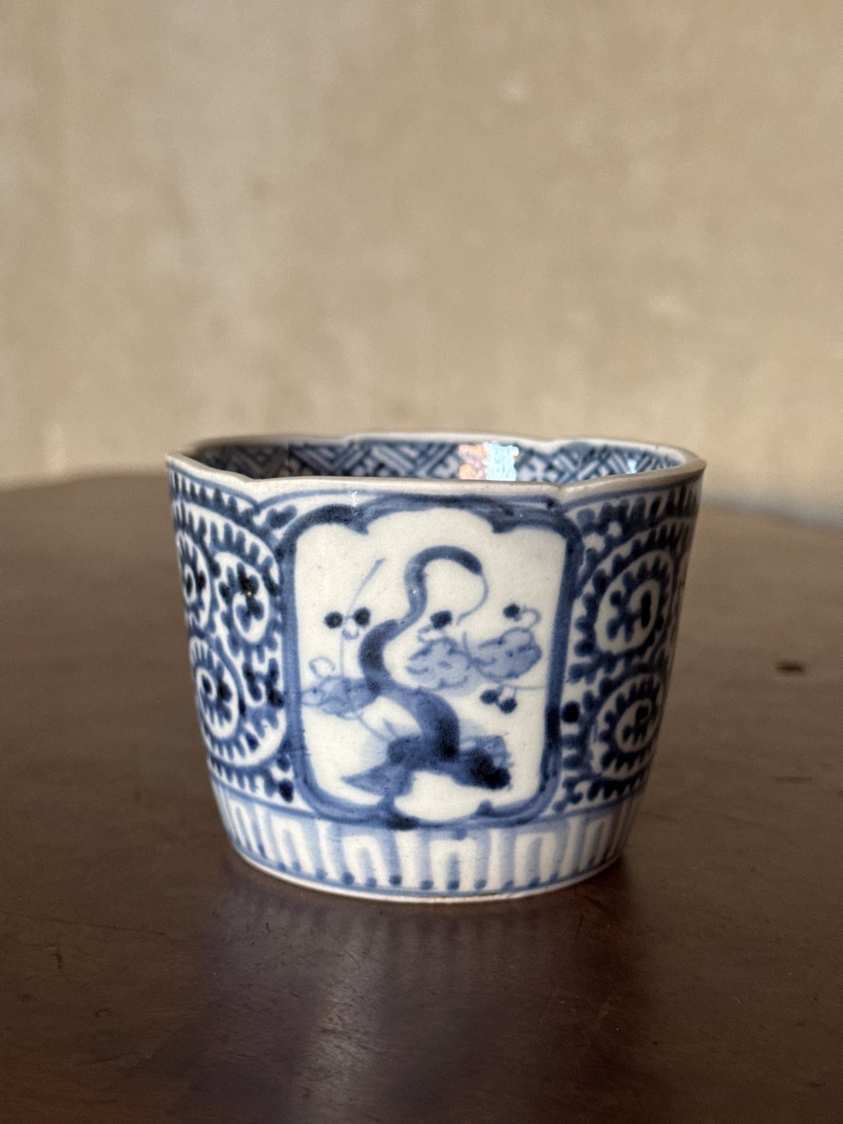 古伊万里 染付蛸唐草窓絵松竹梅文 そば猪口 1客 | Kaikaroman ONLINE STORE