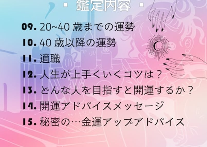 占い】自己分析四柱推命！貴方の生涯運を鑑定します 金運 恋愛運 仕事