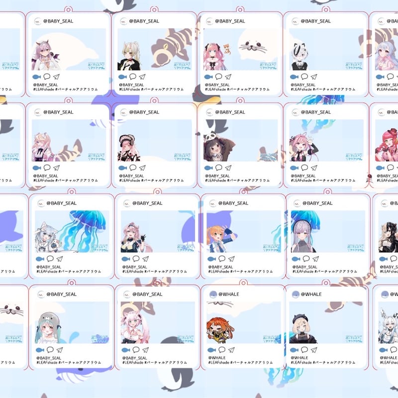 バーチャルアクアリウム SNS風アクリルキーホルダー | LEAFshade