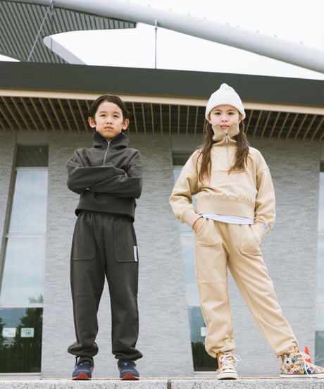 KIDS BIG COLLAR HALF ZIP TOP／キッズビッグカラーハーフジップトップ［TAG23A-012K］