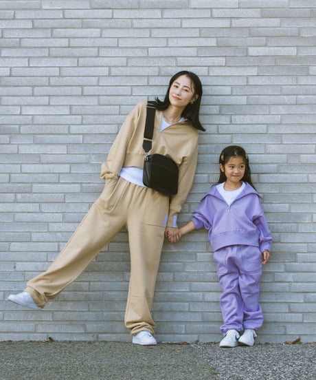 KIDS BIG COLLAR HALF ZIP TOP／キッズビッグカラーハーフジップトップ［TAG23A-012K］