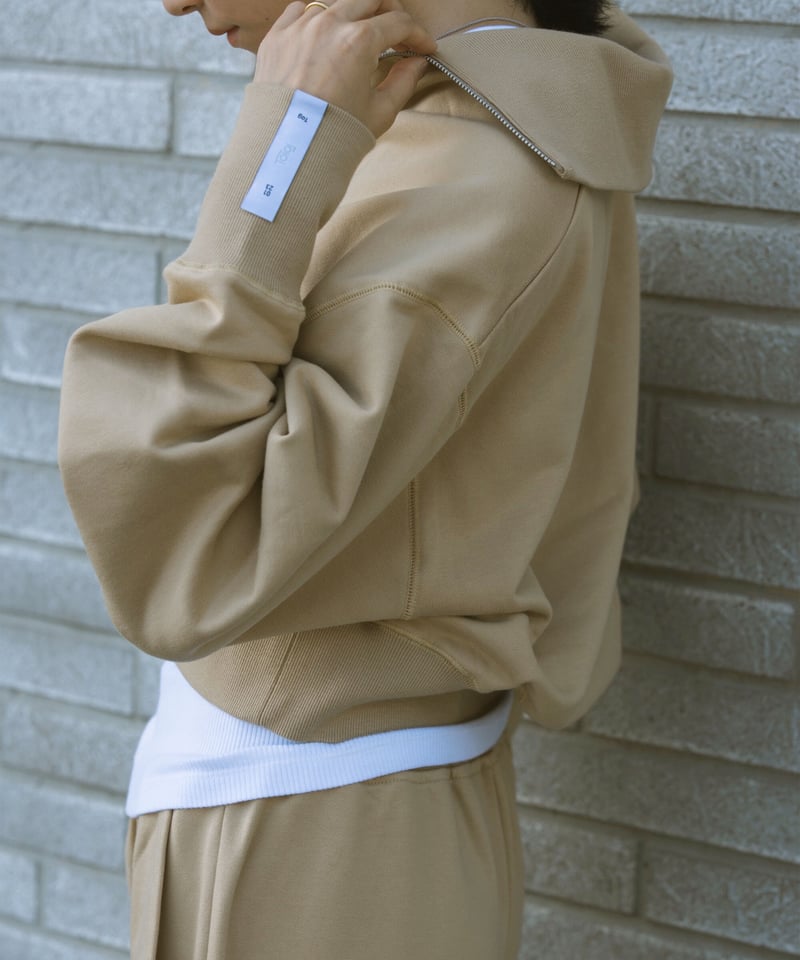 BIG COLLAR HALF ZIP TOP ／ビッグカラーハーフジップトップ