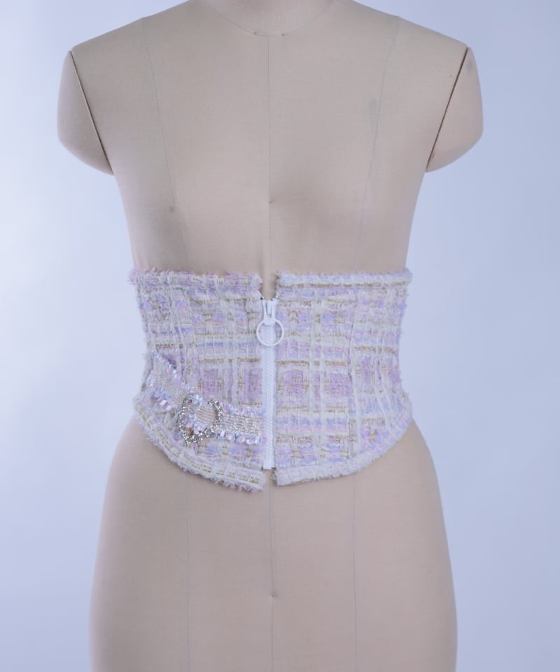 ツイードベルトコルセット パープル | はくまい工房