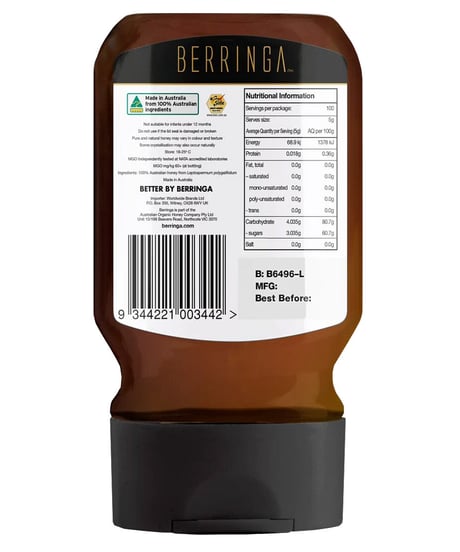 BERRINGA MANUKA HONEY MGO 60+