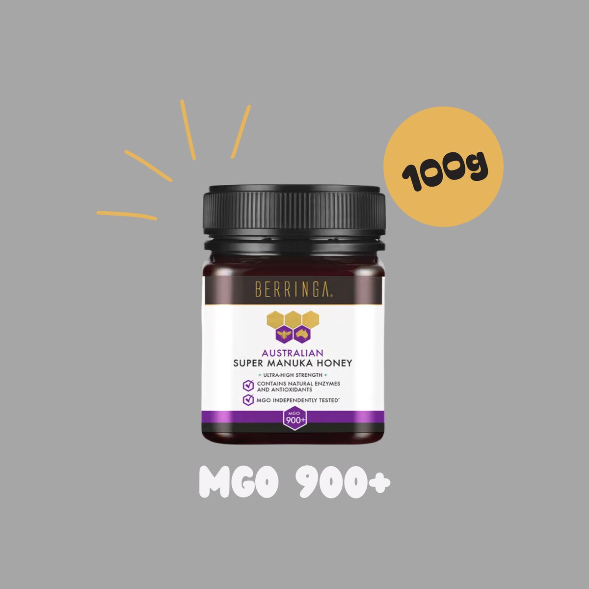 BERRINGA MANUKA HONEY MGO 900+ / 100g | BERRING