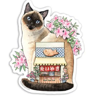 「nekomachi」：たい焼き屋　耐水ステッカー