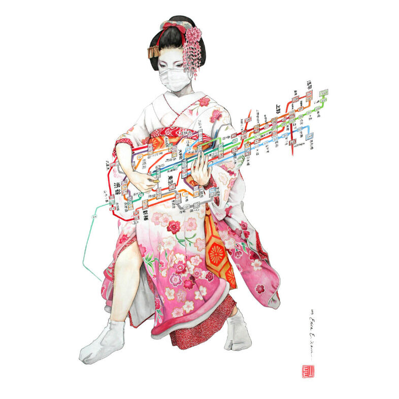 【非売品】ちかのこ らぐほのえりか 描き下ろし A2サイズ 光沢 ポスター らぐほのえりか | アールジュネス・軸中心派・E☆2-えつ-