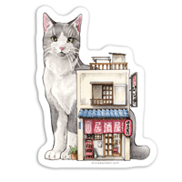 「nekomachi」：居酒屋　耐水ステッカー