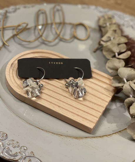 𝒩𝑜.020  シルバーチャームフープピアス