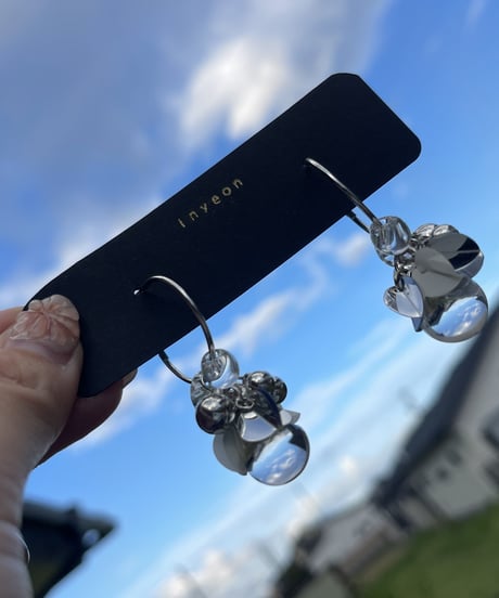 𝒩𝑜.020  シルバーチャームフープピアス