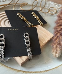 𝒩𝑜.003 チェーンピアス シルバー