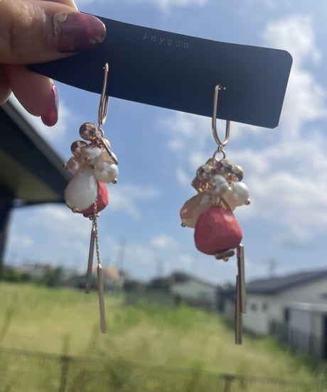 𝒩𝑜.29 オレンジチャームピアス