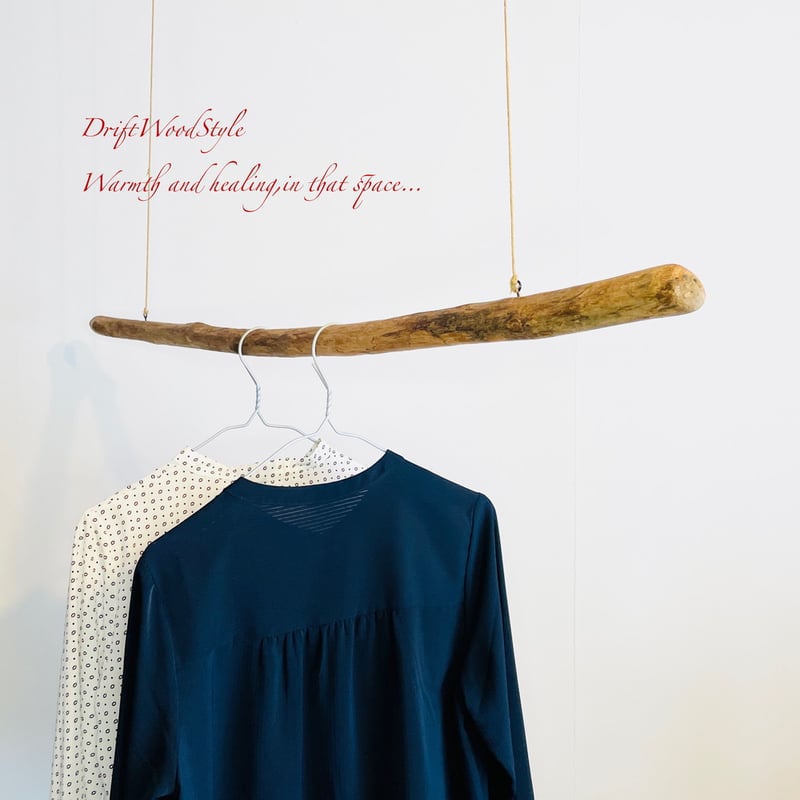 1mサイズのシンプルな流木のハンガーラック 北欧 衣装掛け ハンギング