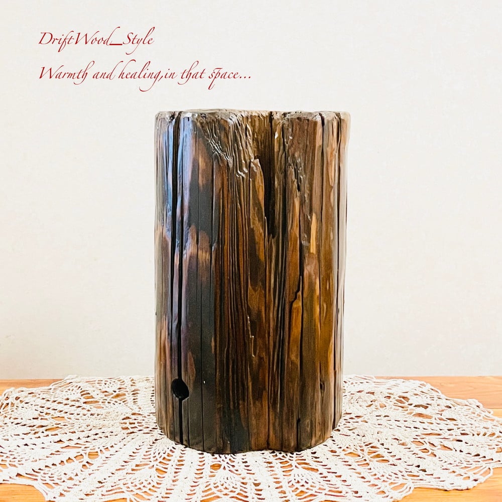 流木インテリア 古い電信柱の流木の間接照明 家具 LED ライト