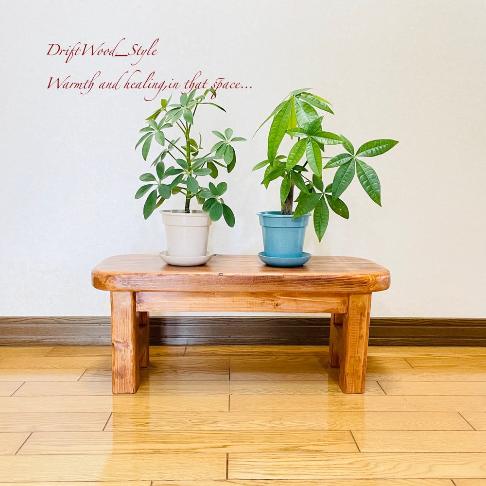 流木インテリア スツール フラワースタンド 一点物 椅子 ベンチ 流木板 N27 流木インテリア 切り株を使用した圧巻の流木ベンチ 一点物