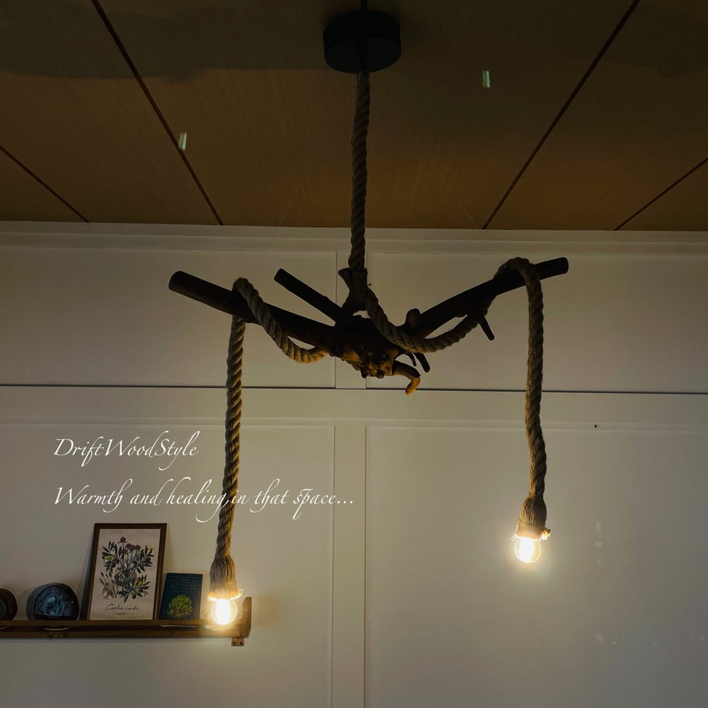 芸術的な造形の天然流木のペンダントライト 天井照明 LED 照明器具 N4 芸術的な造形の天然流木のペンダントライト 天井照明 LED 照明