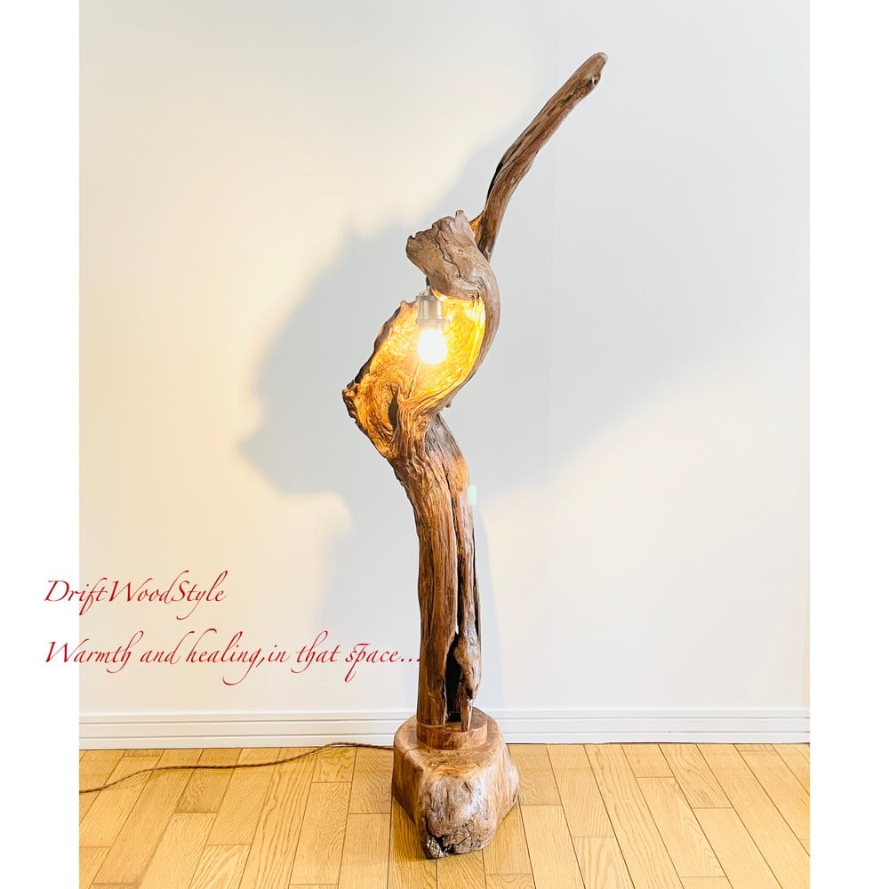 芸術的な造形の流木フロアスタンド 照明 N1 | DriftWoodStyle STORE
