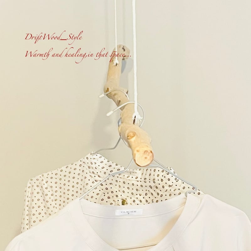 流木インテリア 1mサイズのシンプルな流木のハンガーラック