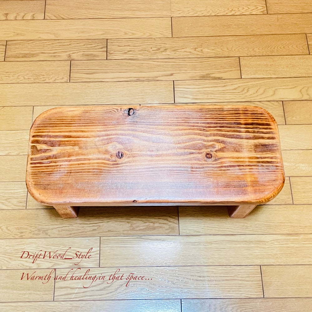 重厚感のある流木ベンチ 一点物 椅子 スツール 流木板 N4 流木インテリア 切り株を使用した圧巻の流木ベンチ 一点物