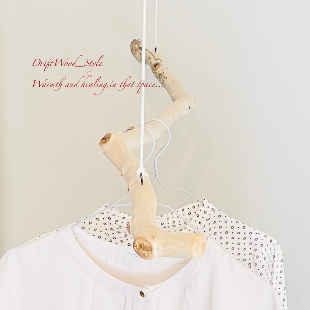 流木インテリア うねりを描く大型流木のハンガーラック 北欧 衣装掛