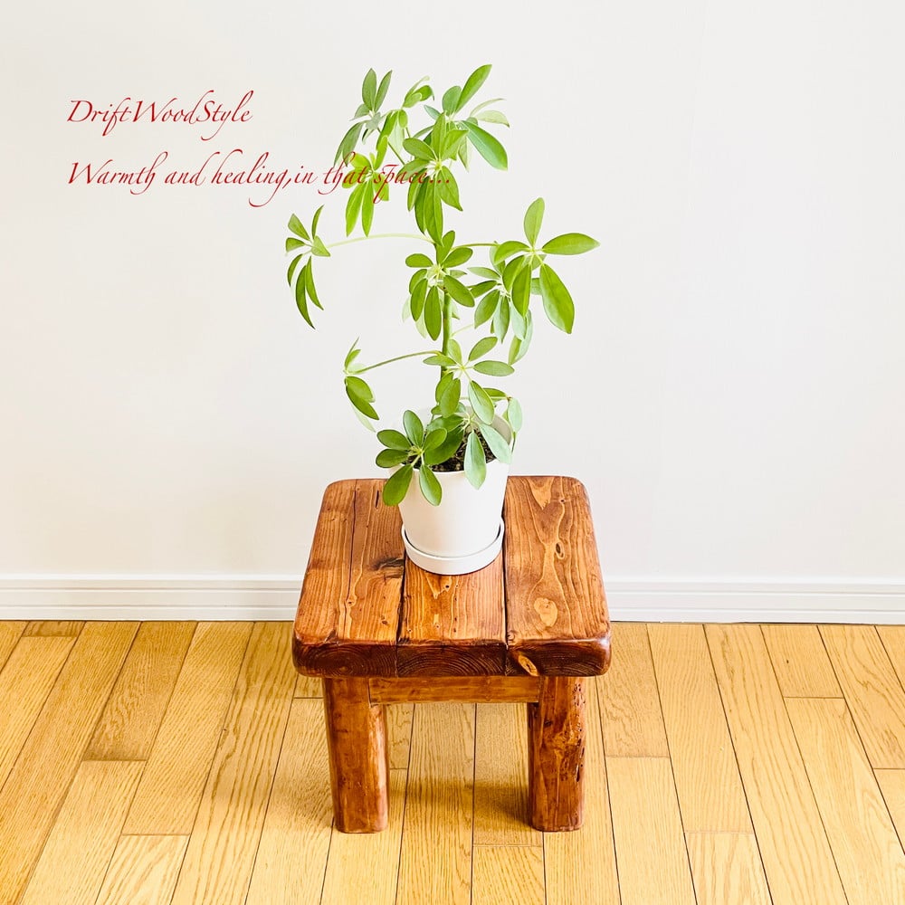 舟板の流木で作った重厚な流木スツール フラワースタンド 椅子 ベンチ N3 舟板の流木で作った重厚な流木スツール フラワースタンド 椅子 ベンチ