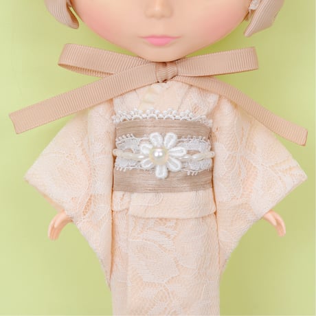 レース着物セット アイボリー for 22cm dolls Dear Darling fashion for dolls