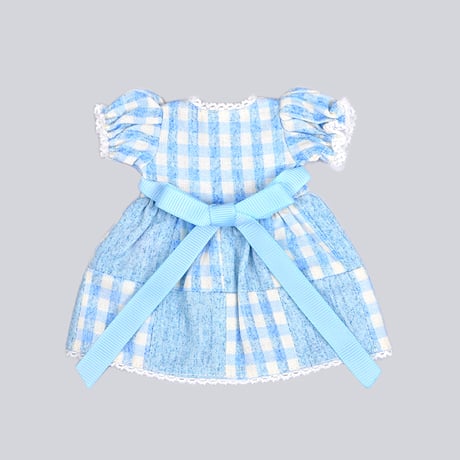 mezzo pianoコラボレーション パッチワークドレスセット ブルー Dear Darling fashion for dolls