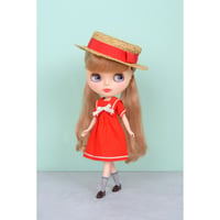 半袖セーラーワンピース レッド for 22cm dolls Dear Darling fashion for dolls