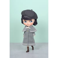 「ケープコート」グレーfor22cm dolls Dear Darling fashion for dolls