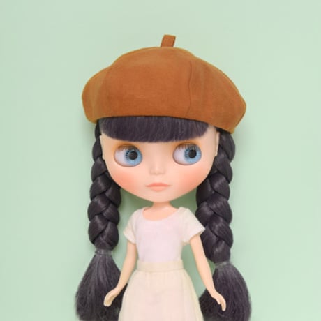 ベレー帽 キャメル for 22cm dolls Dear Darling