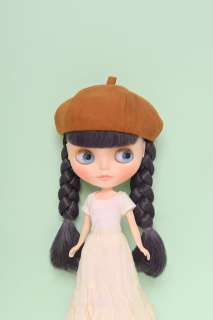 ベレー帽 キャメル for 22cm dolls Dear Darling | ワルソネコWe