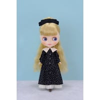 ビッグカラーシャツワンピースセット ブラック for22cmドール Dear Darling fashion for dolls