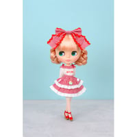mezzo pianoコラボレーション ギンガムチェックドレスセット レッド Dear Darling fashion for dolls