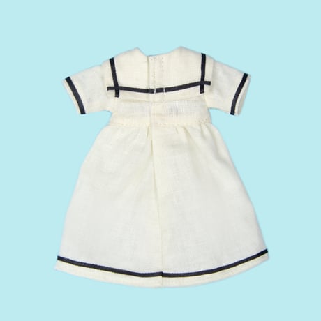半袖セーラーワンピース アイボリー for 22cm dolls Dear Darling fashion for dolls