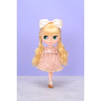スクエアヨークワンピース ピンクfor 22cm dolls Dear Darling fashion for dolls