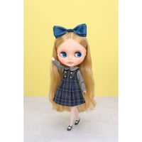 チェックジャンパースカートセット グリーンfor22cm dolls Dear Darling fashion for dolls