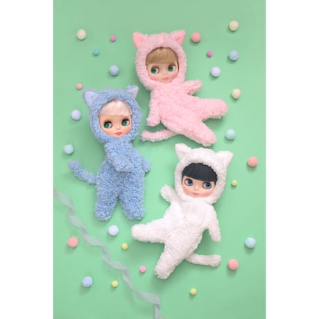 着ぐるみ ネコ ホワイト for 22cm dolls Dear Darling fashion for dolls
