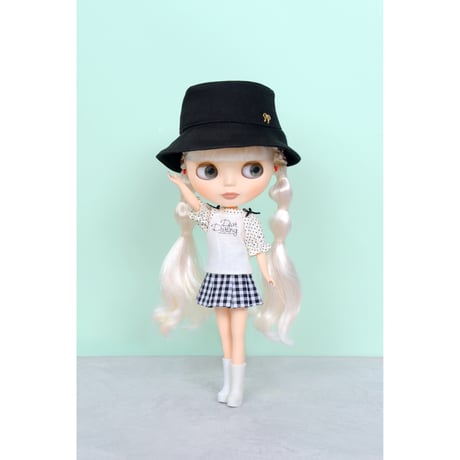 バケットハット ブラック for22cm dolls Dear Darling fashion for dolls