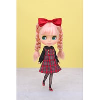 チェックジャンパースカートセット レッドfor22cm dolls Dear Darling fashion for dolls