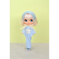 レース着物セット ブルー for 22cm dolls Dear Darling fashion for dolls