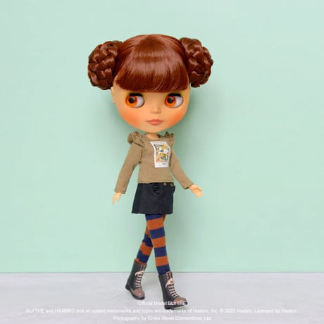 デザインミニスカート ブラック for 22cm dolls