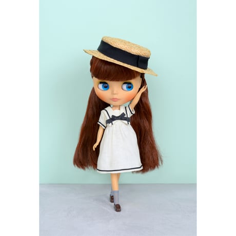 半袖セーラーワンピース アイボリー for 22cm dolls Dear Darling fashion for dolls