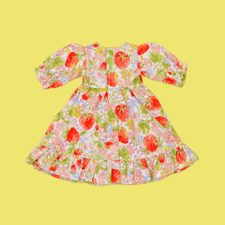 つけ襟付きワンピース ピンク for 22cm dolls Dear Darling fashion for dolls